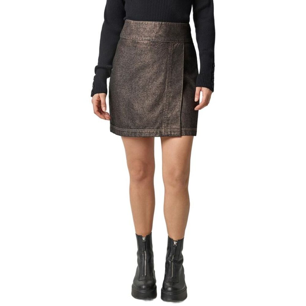 Lilla P Womens  Metallic Mini Skirt